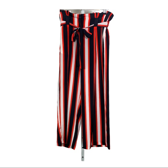 L'AGENCE Pants - L’AGENCE Samira Stripe Paperbag Waist Pants Size 2